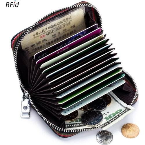 Woman Driver License Purse Genuine Leather Card Wallet Women Short Small Wallets Money Purse With Zipper Coin Pocket Card Holder