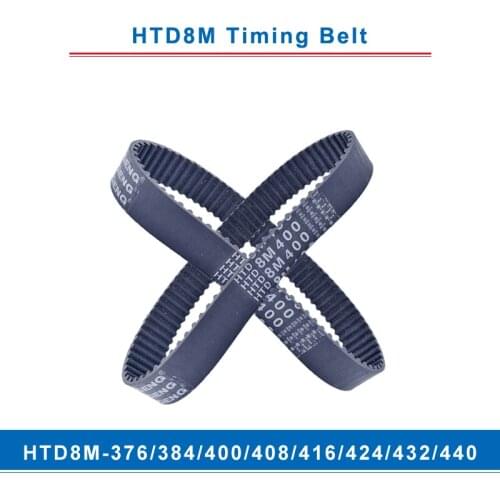 Timing belt HTD8M-376/384/400/408/416/424/432/440 teeth pitch 8mm circular teeth belt width 20/25/30/40mm for 8M timing pulley