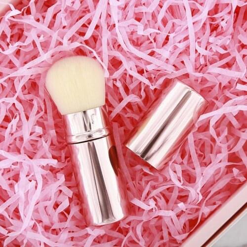 1PCS Portable Nylon Hair Makeup Brush Telescopic Handle Foundation Brush Beauty Grooming Makeup Tools