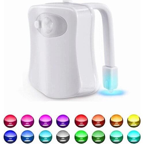1-10PCS Smart PIR Motion Sensor Toilet Seat Night Light 16 Color Backlight For Toilet Bowl LED Luminaria Lamp WC Toilet Light
