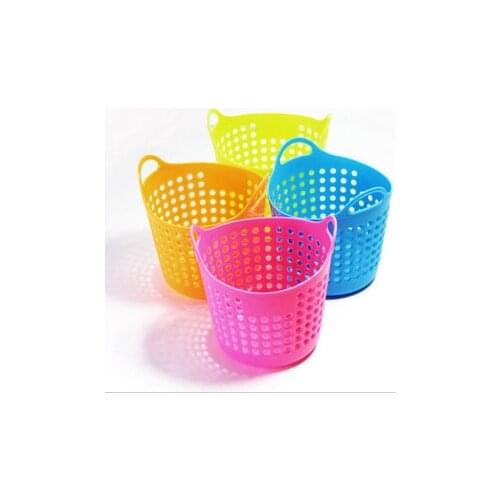 10pcs/lot New Mini Desk Storage Baskets Plastic Storage Box Hollow-Out Random Colors HH16248