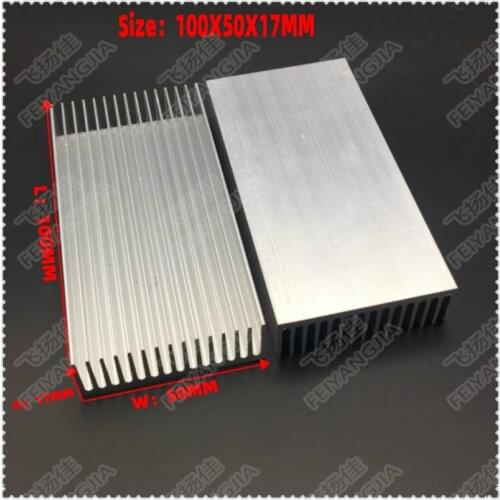 2 pieces 100x50x17MM dense tooth type radiator aluminum radiator/fan radiator chip radiator