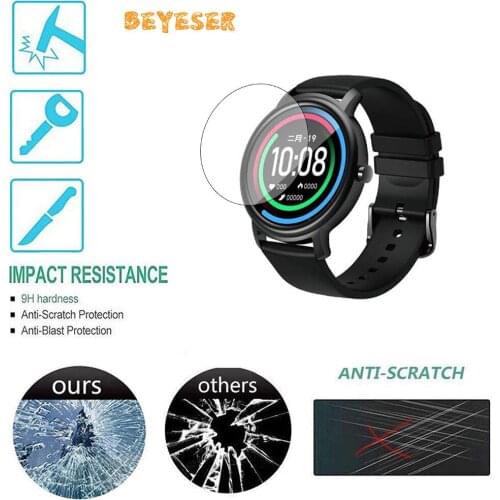 2PCS Durable Tempered Glass For Xiaomi Mibro Air Smart Watch Full Screen Protector Cover Protective Film Smartwatch Accessories