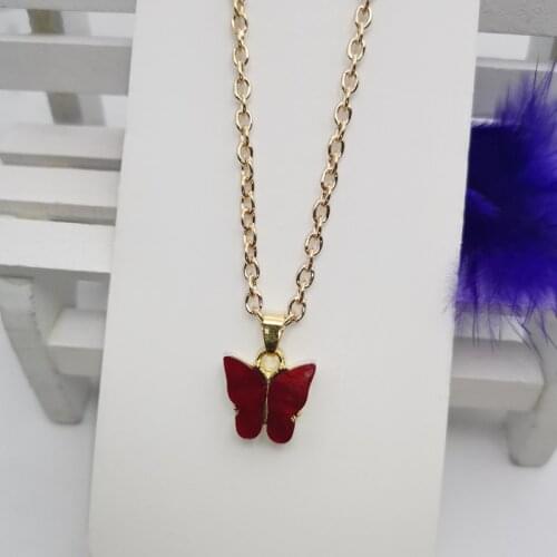 2020 Womens Cute Butterfly Pendant Necklace Cocktail Party Statement Necklace Street Style Korean Fashion Necklace Jewelry Gift