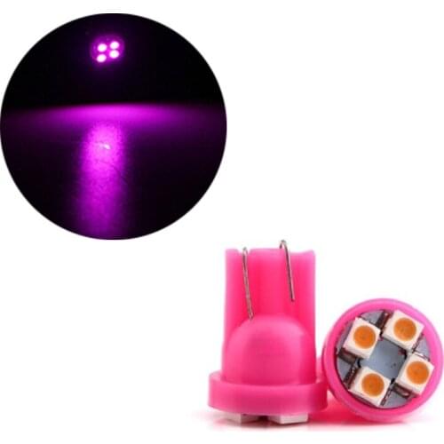 50Pcs Purple Wedge T10 W5W 1210 4SMD LED Car Bulbs 168 194 Clearance Lamps Interior Reading Dome Door License Plate Lights 12V