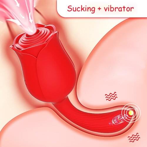 7 Speed Rose Sucking Vibrating Stick Oral Sex Licking Suction AV Stick Women Masturbation Adult Product Vibrators Toys Dido Toy