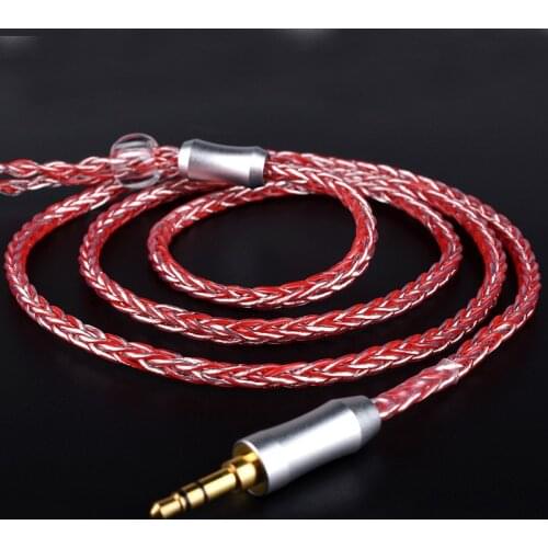 ZSFS 8 Cores OCC Silver Plated Headphone Cable For Audio-Tech ATH-IM50 IM70 IM01 IM02 IM03 IM04 Earphone