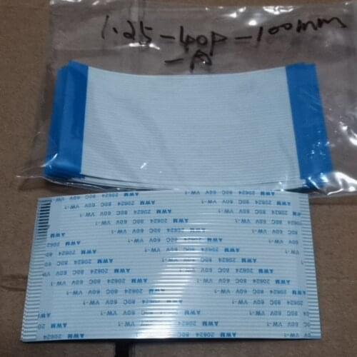 Free shipping flat cable 1.25mm-40p-100mm-A FPC LCD LVDS 1.25mm 40pin 100mm lenght coplanar direction ffc line 10pcs/lot