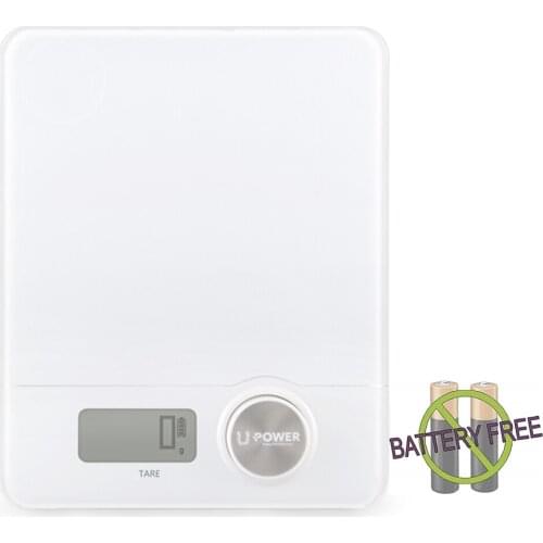 Battery Free Kitchen Scale 5kg/1g Precise Digital LED Display Weight Scales Organic Glass Food Cooking Electronic Scales Libra