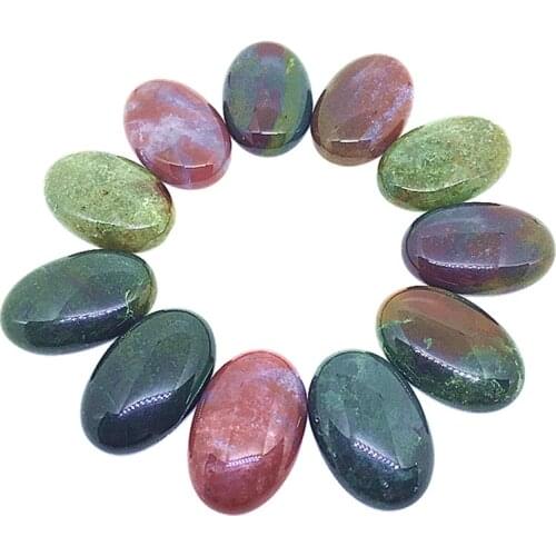 Beadztalk 30pcs Natural Stone Cab Cabochons Beads Oval 18x25 mm Carnelian Red stone Beads DIY Necklaces Bracelets Jewelry