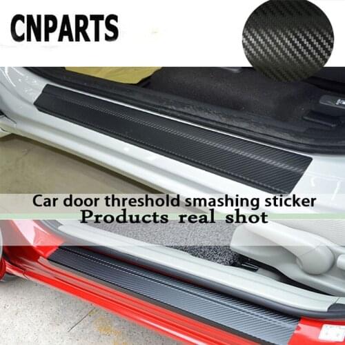 CNPARTS For Volvo S60 V70 XC90 Subaru Forester Peugeot 307 206 308 407 Car Carbon Fiber Scratch Strip Protection Pad