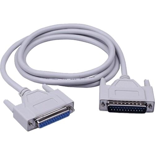DB25 Extension Cable 1.5M 3M Serial Port Wire Apply for Computer Printer Data Cable Plug to Plug/Jacks to Plug