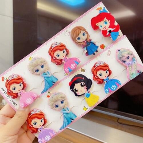 Disney girl headdress cartoon princess hairpin duckbill clip cartoon fresh princess hairpin small doll clip bangs broken hairpin