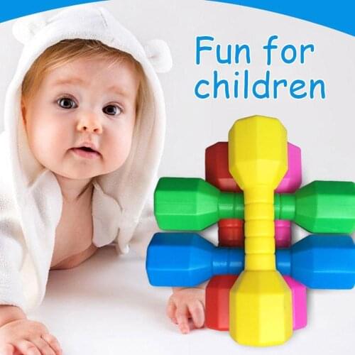 2pcs Childrens Fitness Dumbbells Early Education Equipment Gift Kindergarten PE Exercise Home Dancing Props Hand Weights