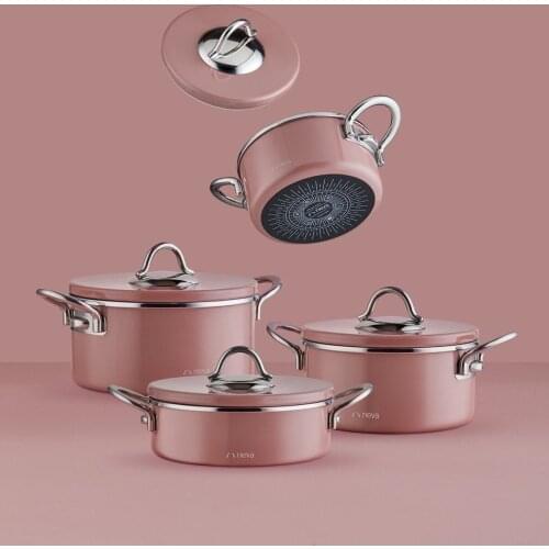 Rose Chocolate Graye Cookware Set upscale ultra quality cookware set pmbe pots