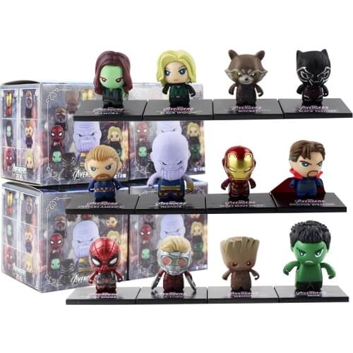 12pcs/lot Avengers Infinity War Superhero Figurine Captain America Iron Man Lord PVC Figure Toys Dolls