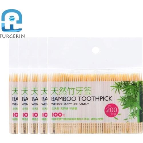 FURGERIN 1000 pieces Bamboo Toothpick tooth pick bamboo stick eco friendly toothpicks decorative Disposable Tooth Pick Wooden