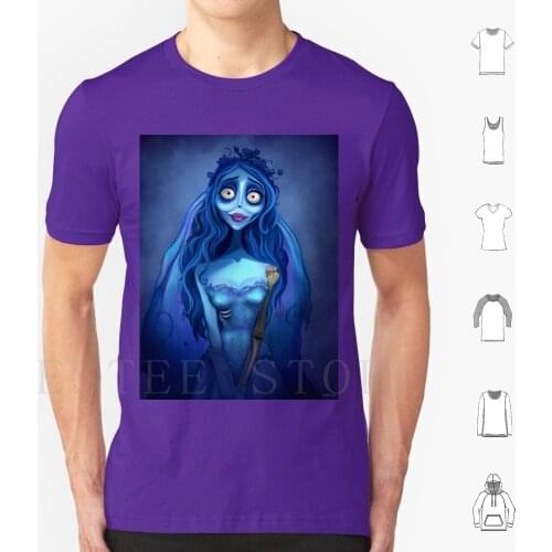 Emily The Corpse Bride T Shirt Print Cotton Emily Corpse Bride Color Photoshop Tim Burton Fan Art Niniel Illustrator Tim Burton
