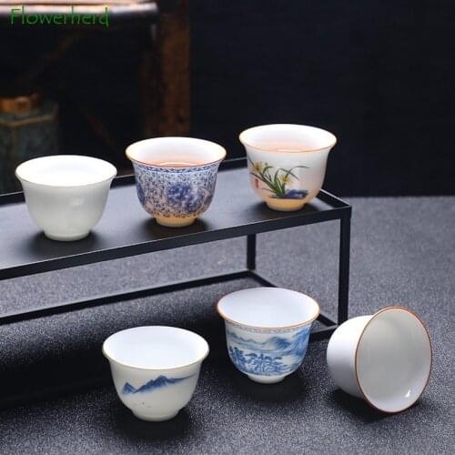 Ceramic White Porcelain Tea Cup Teacup Kung Fu Tea Cup Set Teaware