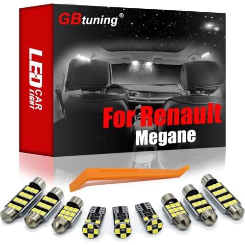 GBtuning Canbus LED Interior Light Kit For Renault Megane I II III IV 1 2 3 4 CC (1995-2017) Car Dome Auto Reading Bulb Lamp