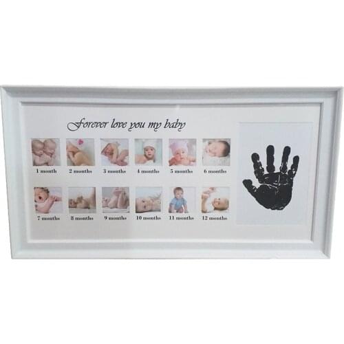 Forever love you my baby Creative DIY 0-12 Month Baby Souvenirs Commemorate Kids Growing Memory Gift Display Photo Frame