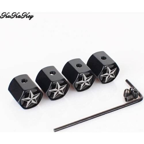 4pcs/set Five Star Car Tire Valve Caps Air Covers Car Wheel Tyre Stem Air Valve Cap For Bicycle Motorcycle Car For Audi a4 b7