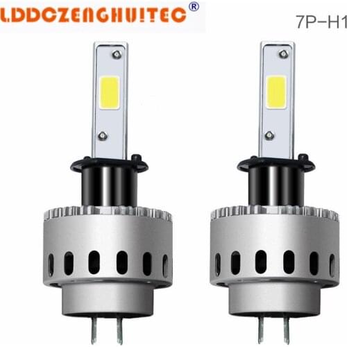 LDDCZENGHUITEC 7P 50W H4 Car LED Headlight COB Bulb Fog Lamp H7 H8 H9 H11 HB3 9005 HB4 9006 6500K Light For Auto