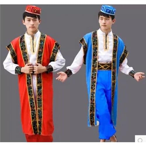 Men Kaftan Thobe Clothing Islam Apparel Clothing Muslim Male Dress Islamic Mens Gowns dance stage performance apparel clothing