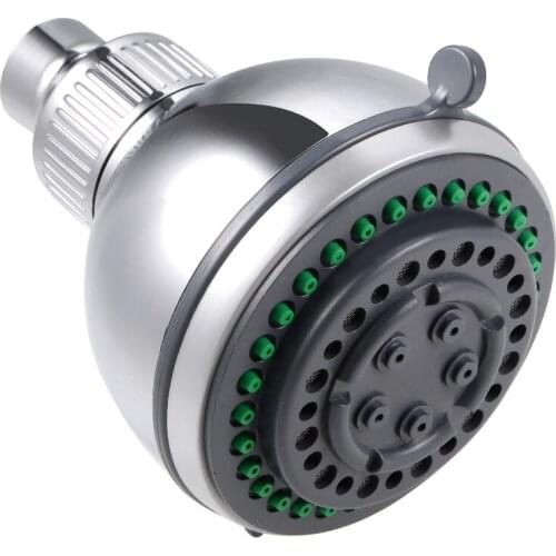 Uxcell 1/2PT Thread Shower Head High Pressure Chrome Showerhead Removable Water Restrictor Adjustable Swivel Ball Joint