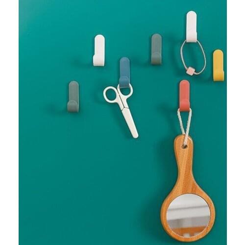 2021 New 6pcs/set Towel Hooks Plastic Door Hangers Self Adhesive Wall Organizer Hangers Door Hangers Self Adhesive Home Decor