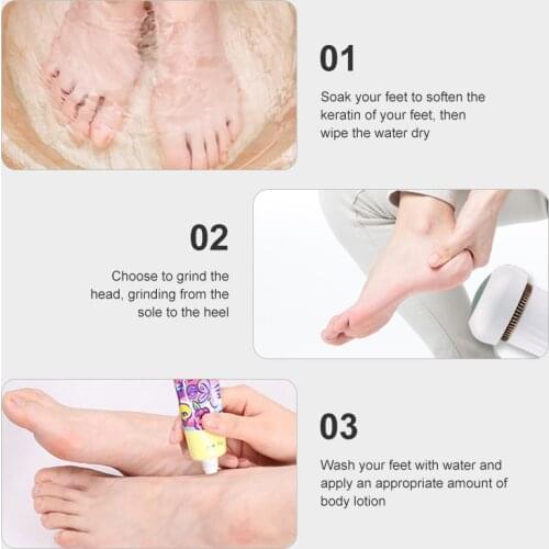 Portable Foot File Grinder Dead Skin Callus Remover Foot Pedicure Tools Automatically Vacuums Foot Files Cleaning Tool SANA889