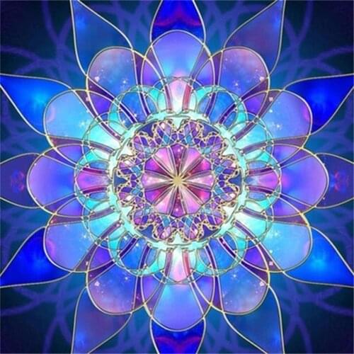 Mandala Flower Printed 11CT Cross Stitch Patterns DIY Embroidery DMC Threads Craft Hobby Handmade Needlework For Adults Needle