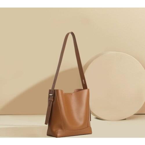 Bag Women 2021 New Fashion Simple And Versatile Bucket Bag Single Shoulder Messenger Small Large Capacity Leather Womens Bag