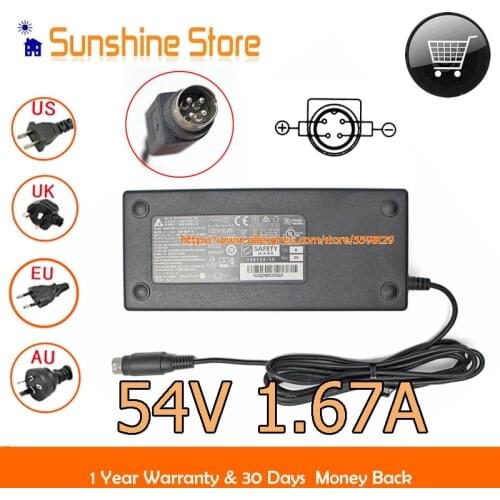 Sunshine For ZYXEL GS1900-10HP GS1900-8HP Adapter Delta 54V 1.67A 90W ADP-90DR B Round With 4 Pin For CISCO SG350-10P Charger