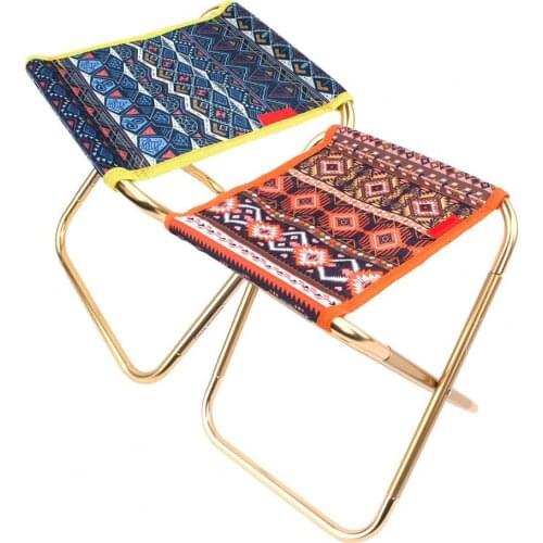Ultralight Aluminum Outdoor Portable Folding Stool Foldable Fishing Picnic Barbecue Beach Resting Chair Roadside Resting Stand