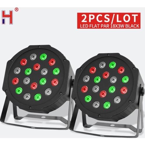 LED Party Lights 18X3W Lyre Wash RGB Flat Light With DMX512 For Disco DJ Projector Stage Lighting