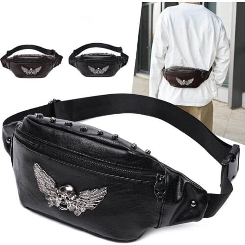 Men Fanny Packs Luxury Leather Waist Bags For Men Daily Chest Bag Casual Belt Bags Leisure Phone Purse Male Small Waist Pack