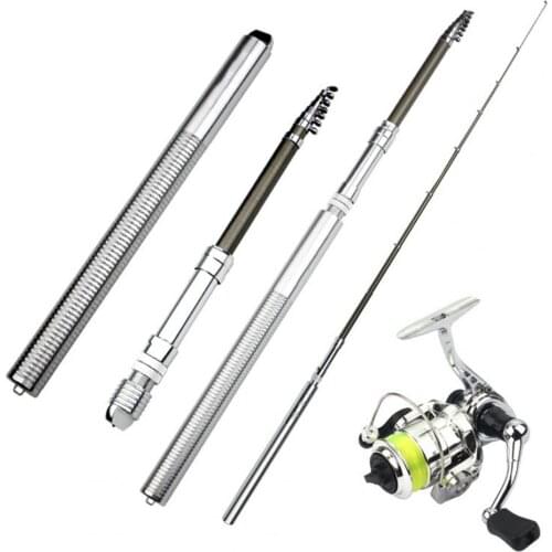 1m Fishing Rod Anti-slip Portable Mini Outdoor Fishing Spinning Pole for Sea Fishing