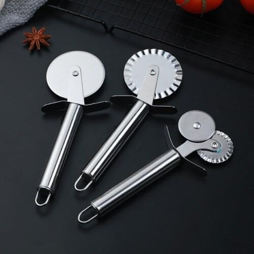 1pc Dubbele Roller Pizza Cutter Stainless Steel Pizza Cut ToolsKeukengerei Pizza Gereedschap Cake Pizza Kitchen Accessories