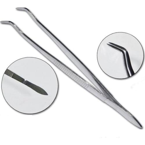 1 pc Stainless Steel Dental Tweezers Dentsit Pliers Teeth Clean Tools Mouth Hygiene Instruments Dental Tools Dentist Material