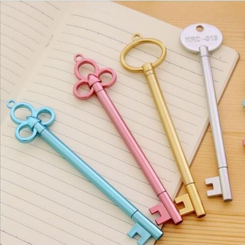 12pcs/lot Japan Creative fine small key Gel pen/cute Cartoon/Good quality/School supplies/stationery/papelaria G004