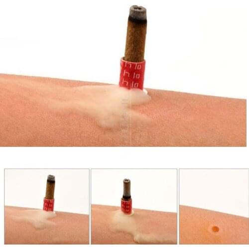 180pcs Mini Moxa Self Stick-On Chinese Moxibustion Therapy Mini Massage Heating Acupuncture Moxa Tube