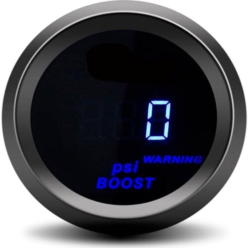 2inch 52mm Car Digital Turbo Boost Gauge PSI Pressure Gauge For Auto Car Gauge Motorcycle Gauge LED Light Blue Color