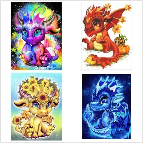 5D DIY Diamond Painting Animal Cartoon Full Square Round Drill Diamond Embroidery Rhinestone Mosaic Decor Home Gift