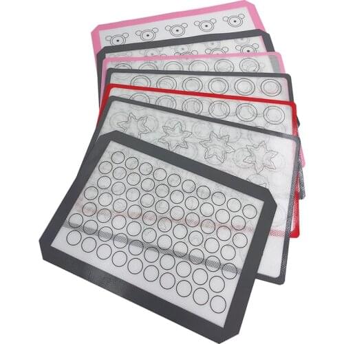 Non Stick Silicone Baking Mat Macaron Oven Sheet Fondant Bakeware Cakes Pastry Tools Sheet Dough Roll Mats Pad Baking Tools