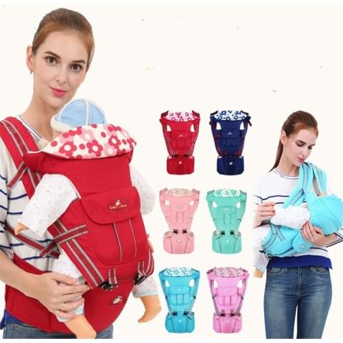 Baby Carrier For 0-3Y Baby Flower Print Baby Travel Sling Infant Carrier Baby Wrap Child Suspenders