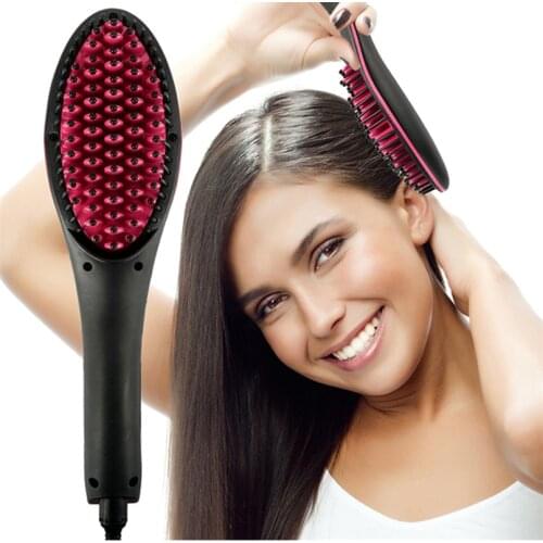 LCD Display Electric Hair Straightener Ceramic Hot Combs Ceramic Hair Straightener Brush Fast Straightening Hair Comb