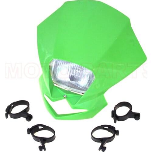 Dirt Bike Moto Blue H4 Headlamp Street Fighter Motorcycle Head Light Headlight for WR 125 250 WRF DT XT TTR YZ YZF
