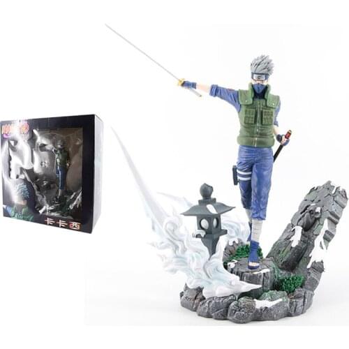Naruto Figure Hatake Kakashi Standing Posture Holding Sword Oversized Scenery Anime Figure Action Toy Figure Toys for Children