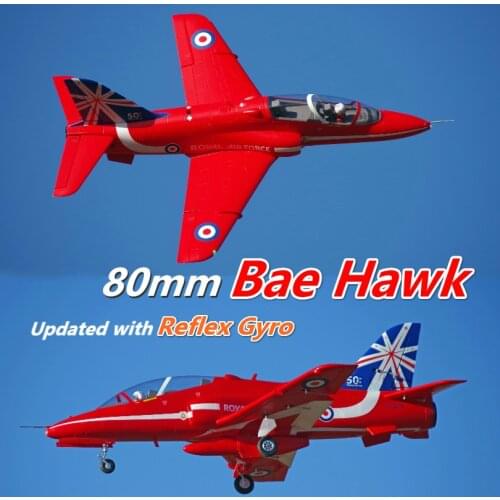 FMS 80mm Bae Hawk Red Arrow Ducted Fan EDF Jet 6S 6CH With Flaps Retracts Gyro PNP RC Airplane Model Hobby Plane Aircraft Avion
